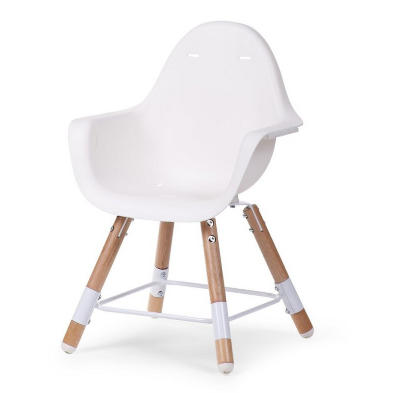 Стілець для годування Childhome Evolu 2 з бампером natural/white