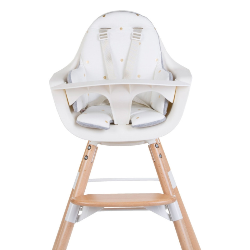 Подушка до стільця для годування Childhome Evolu gold dots