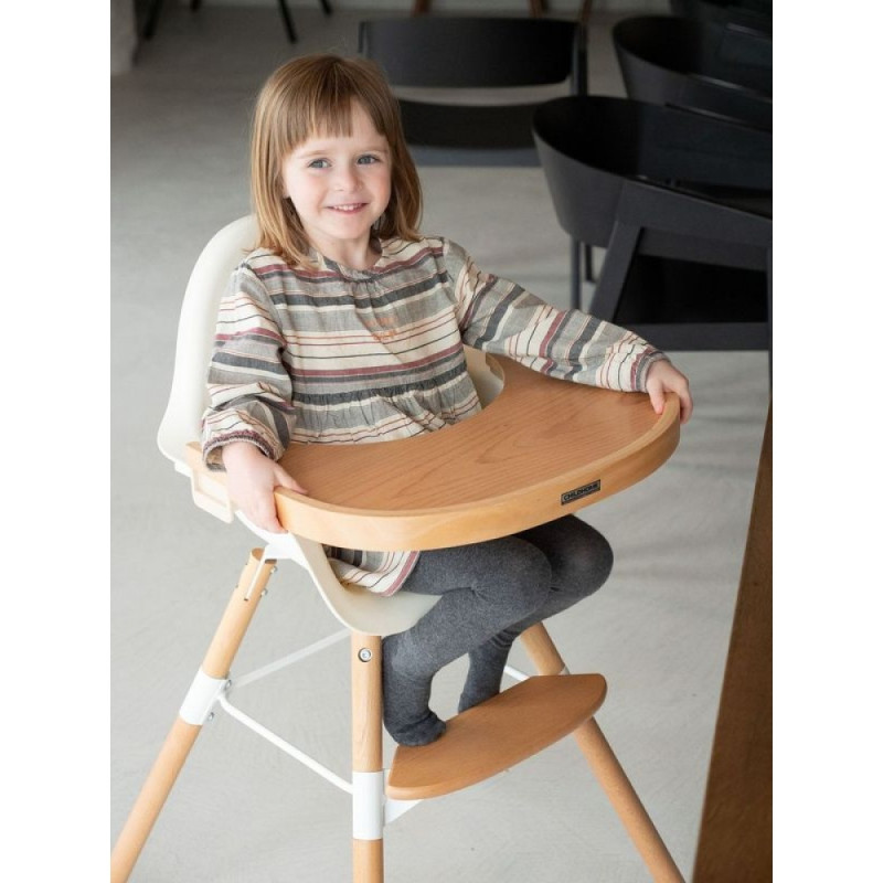 Столик до стільця для годування Childhome Evolu natural/wood