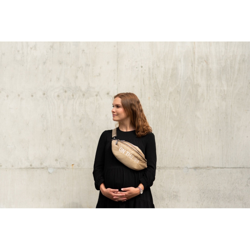 Сумка через плече Childhome Banana bag puffered beige