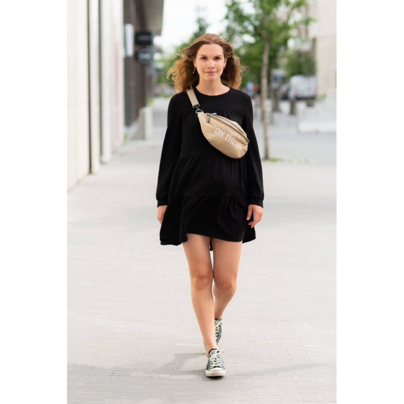 Сумка через плече Childhome Banana bag puffered beige