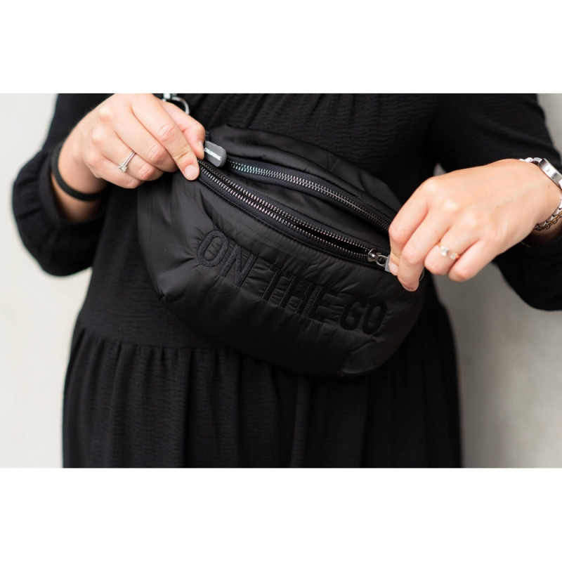 Сумка через плече Childhome Banana bag puffered black