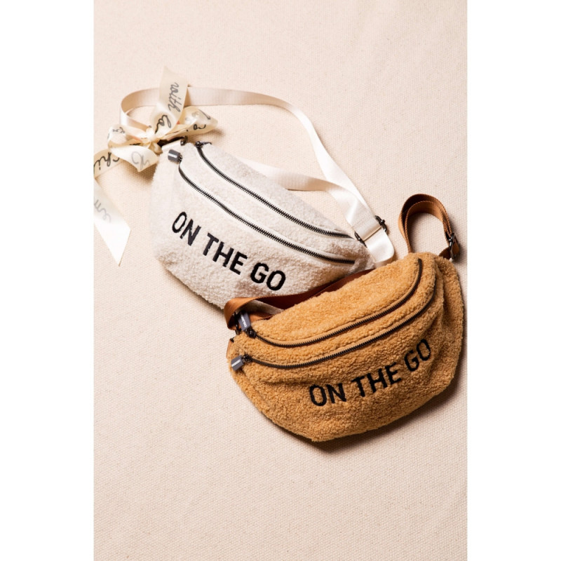 Сумка через плече Childhome Banana bag teddy white