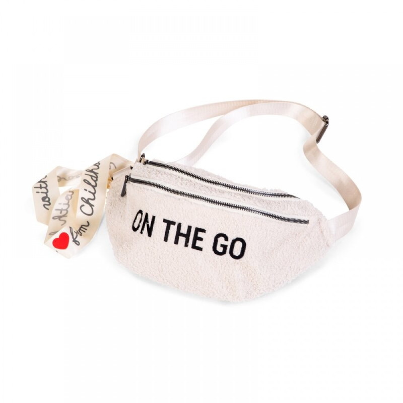 Сумка через плече Childhome Banana bag teddy white