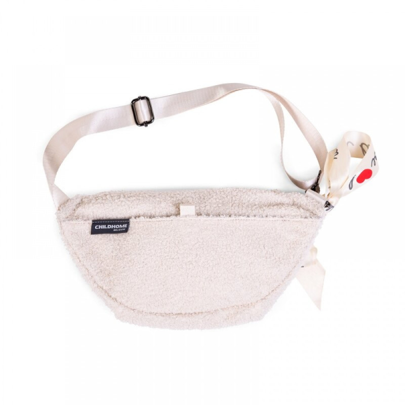 Сумка через плече Childhome Banana bag teddy white