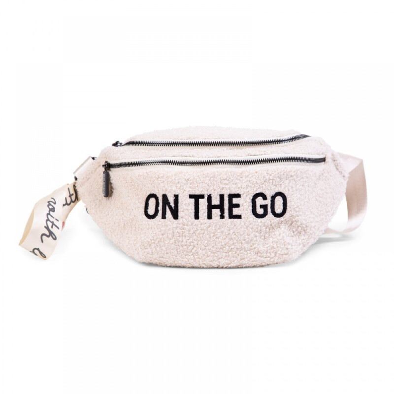 Сумка через плече Childhome Banana bag teddy white