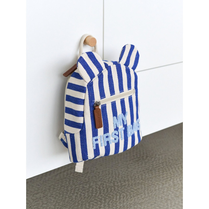 Рюкзак дитячий Childhome My first bag stripes electric blue