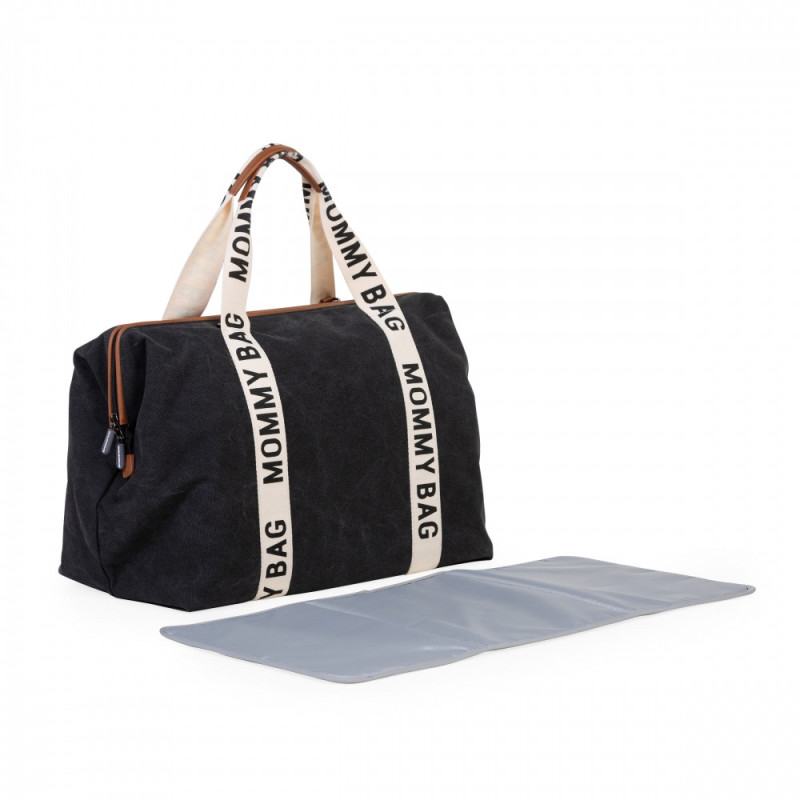 Сумка Childhome Mommy bag Signature canvas black