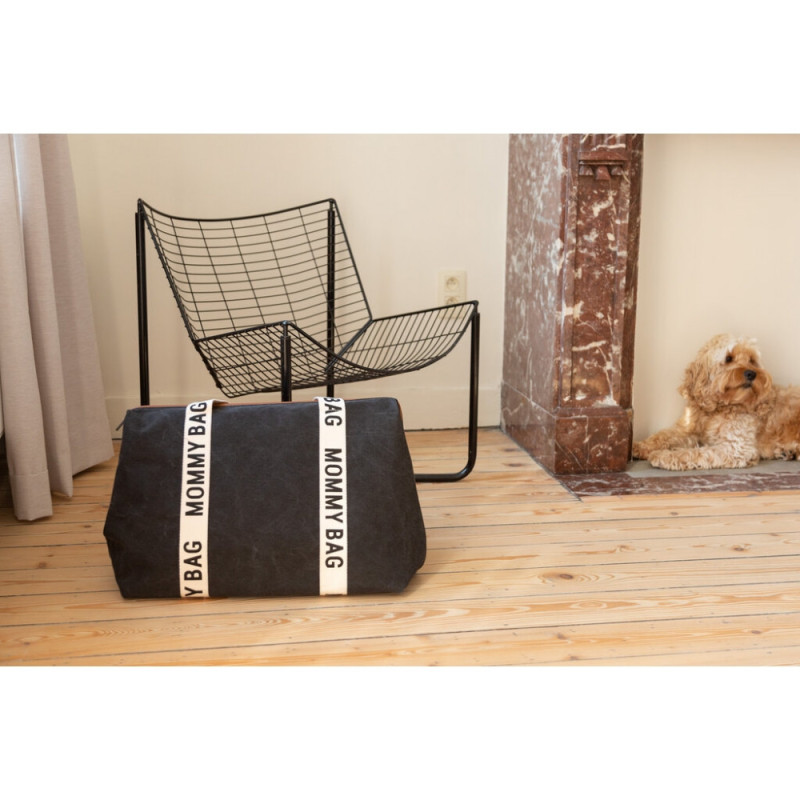 Сумка Childhome Mommy bag Signature canvas black