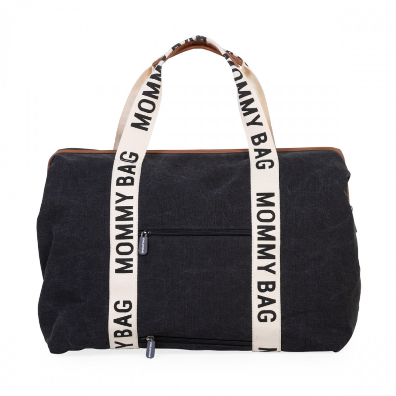 Сумка Childhome Mommy bag Signature canvas black