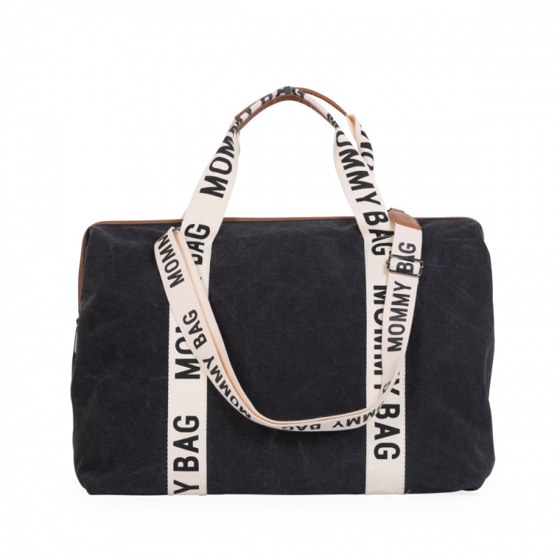 Сумка Childhome Mommy bag Signature canvas black