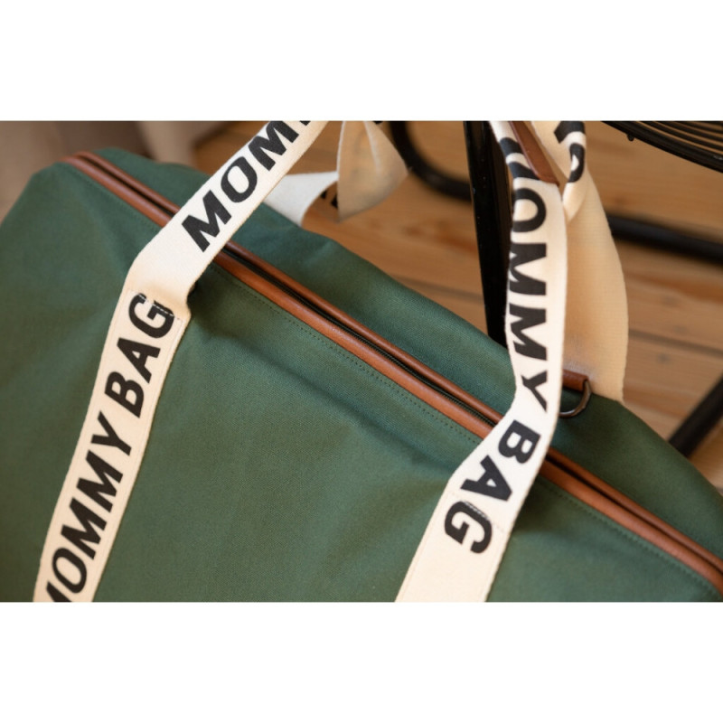 Сумка Childhome Mommy bag Signature canvas green