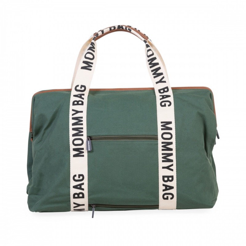 Сумка Childhome Mommy bag Signature canvas green