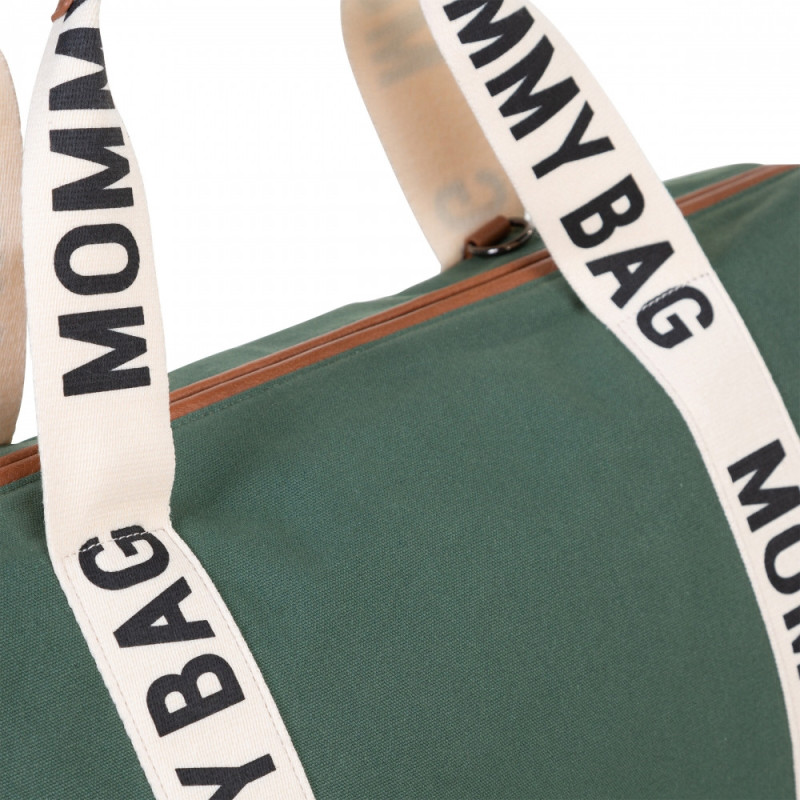 Сумка Childhome Mommy bag Signature canvas green