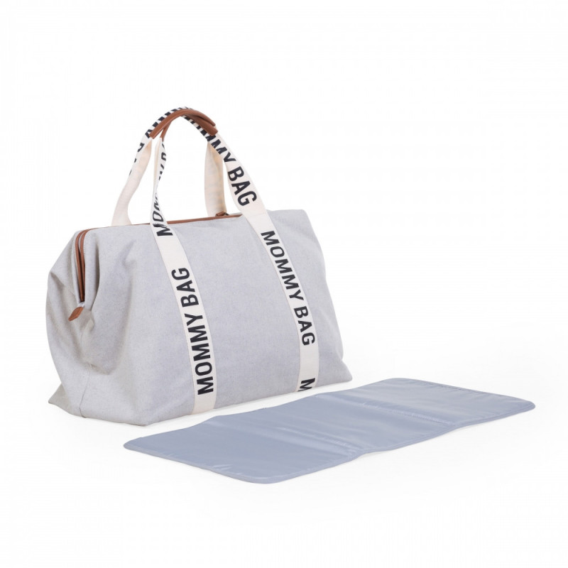 Сумка Childhome Mommy bag Signature canvas off white
