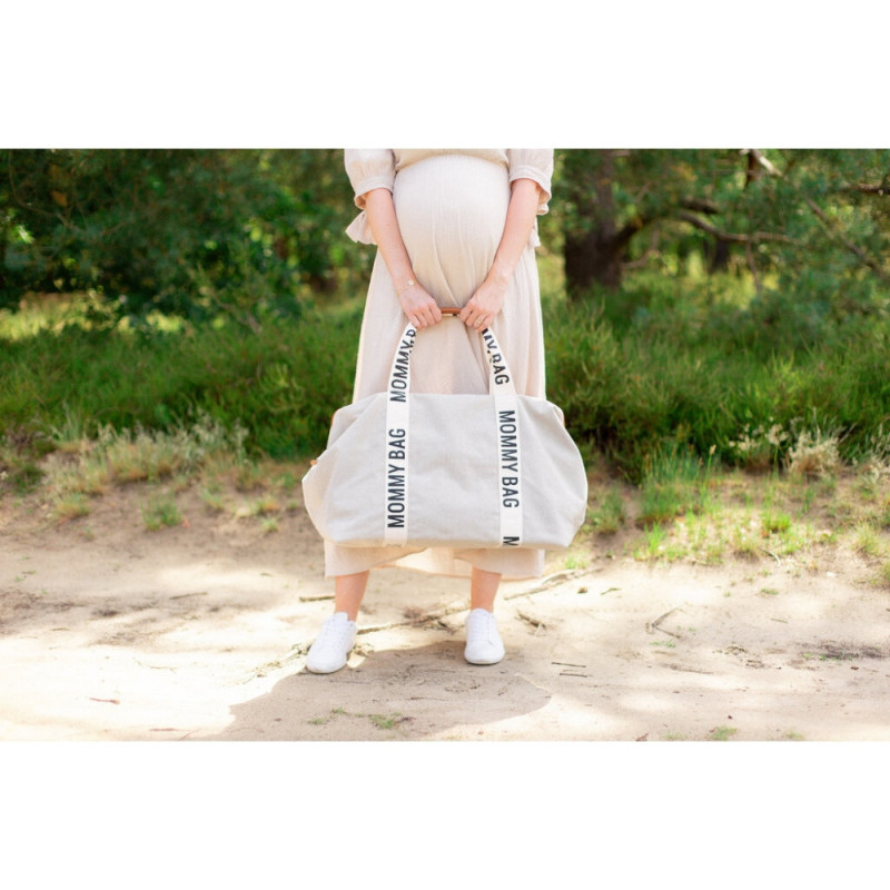 Сумка Childhome Mommy bag Signature canvas off white
