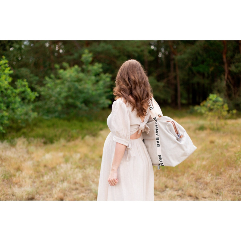 Сумка Childhome Mommy bag Signature canvas off white
