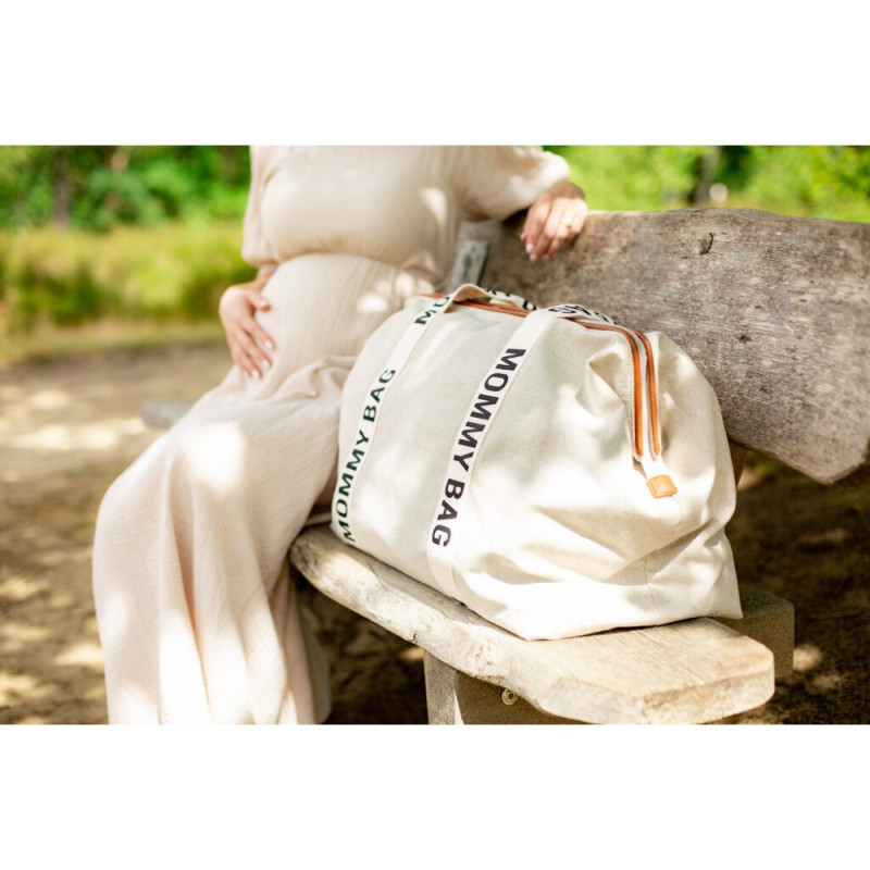 Сумка Childhome Mommy bag Signature canvas off white