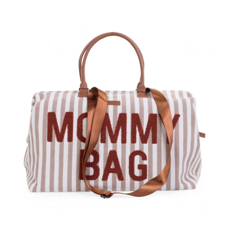 Сумка Childhome Mommy bag stripes nude/terracotta