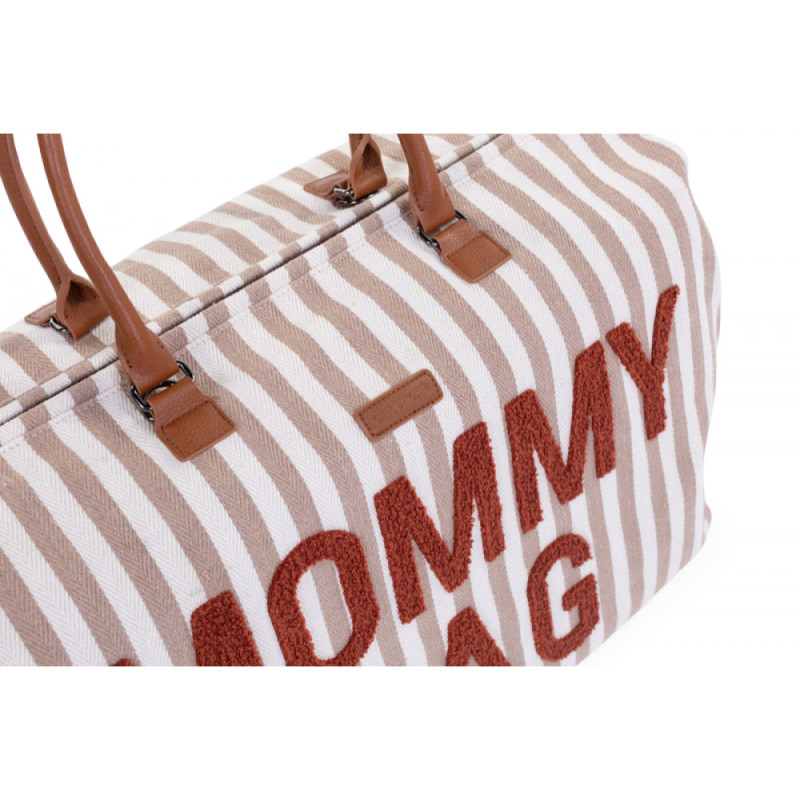 Сумка Childhome Mommy bag stripes nude/terracotta