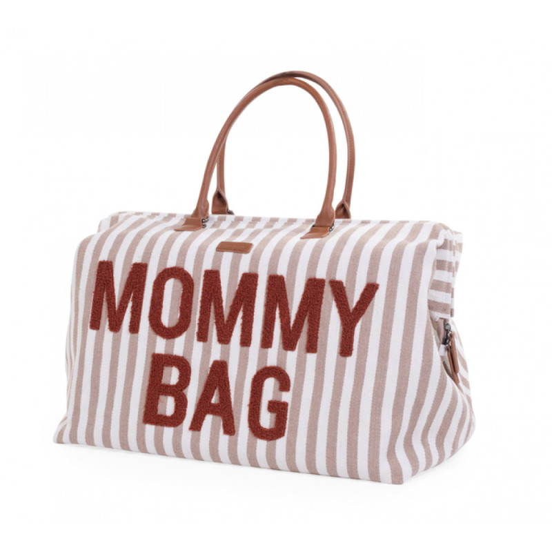 Сумка Childhome Mommy bag stripes nude/terracotta