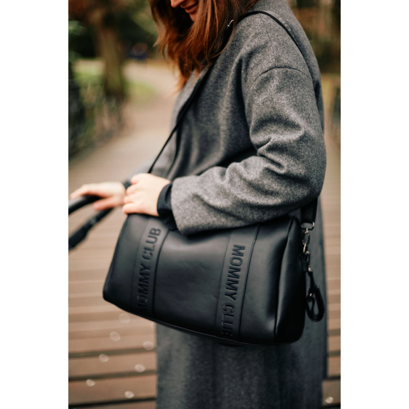 Сумка Childhome Mommy club Signature vegan leather black