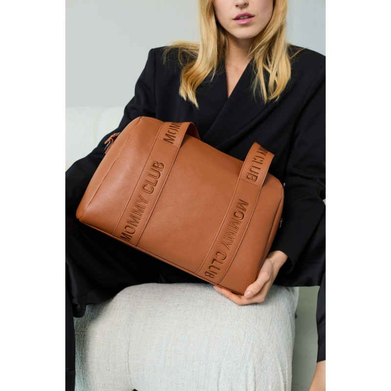 Сумка Childhome Mommy club Signature vegan leather brown