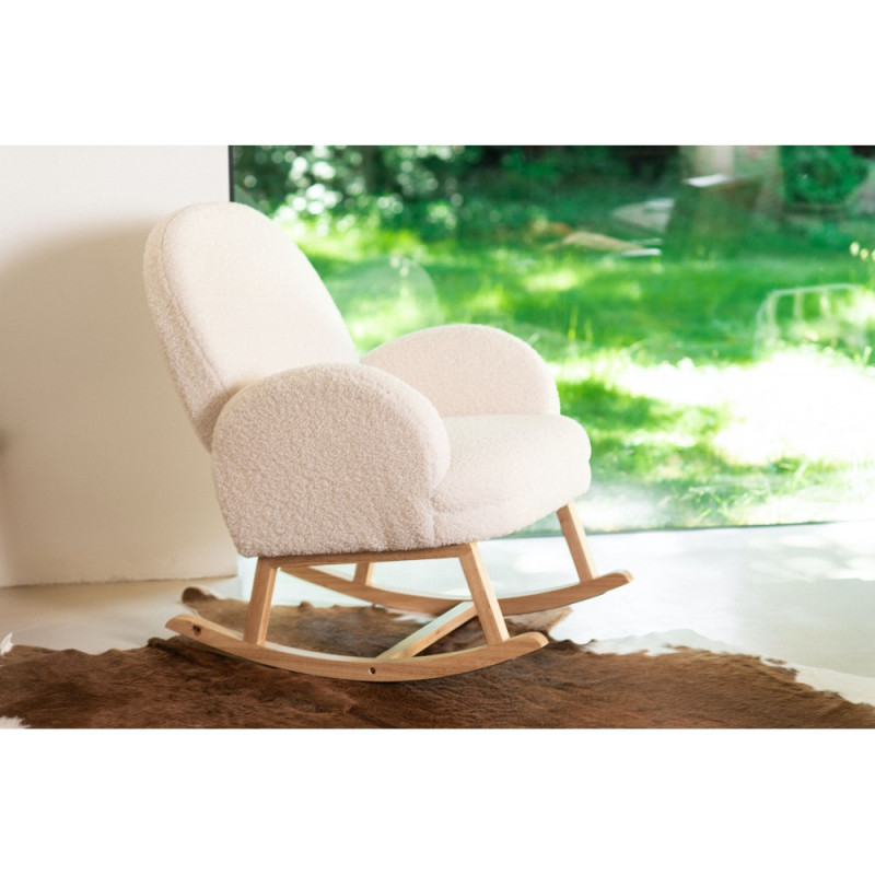 Крісло - гойдалка дитяче Childhome teddy white