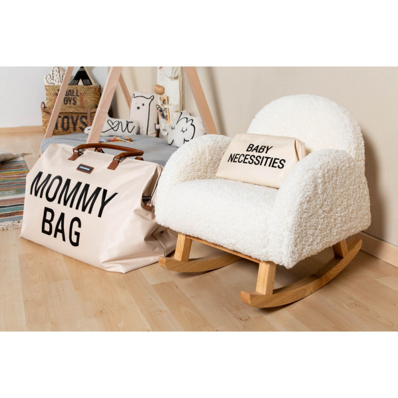 Крісло - гойдалка дитяче Childhome teddy white