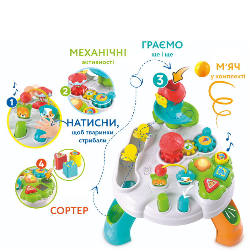 Ігровий розвиваючий центр Clementoni Baby Park Activity Table