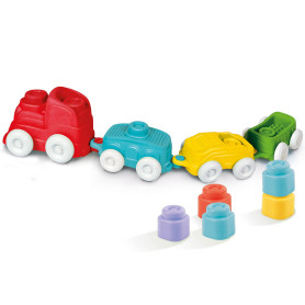 Ігровий набір з конструктором Clementoni Sensory Train, серія Soft Clemmy