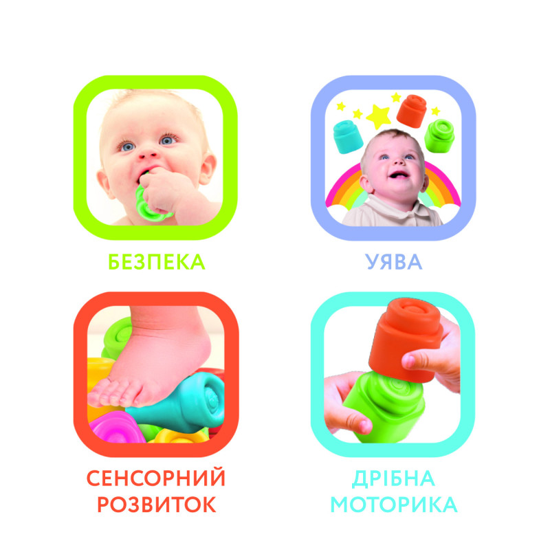 Ігровий набір з конструктором Clementoni Sensory Train, серія Soft Clemmy