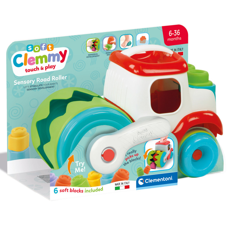 Розвиваюча іграшка Clementoni Sensory Road Roller, серія Soft Clemmy