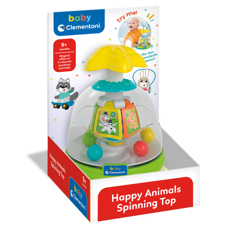 Іграшка-дзиґа Clementoni Happy Animals
