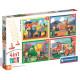Пазл 4 в 1 Clementoni Busy at Work, 12,16,20 та 24 елементи