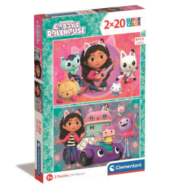 Пазл Clementoni Gabbys Dollhouse, 2 шт. по 20 елементів