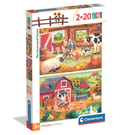 Пазл Clementoni The Farmyard Family, 2 шт. по 20 елементів