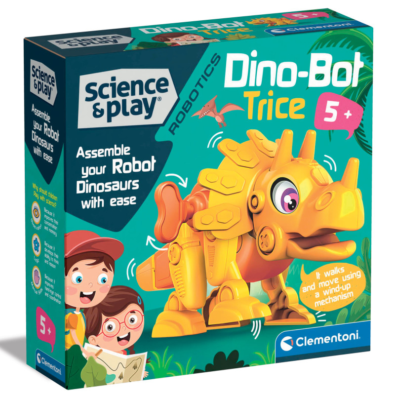 Робот-конструктор Clementoni Dino Bot Triceratops, серія Science & Play