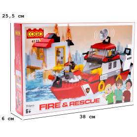 Конструктор COGO 316 Пожежний катер