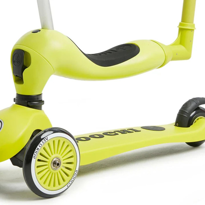 Самокат Cooghi Дитячий 3 в 1 V3 Classic Green