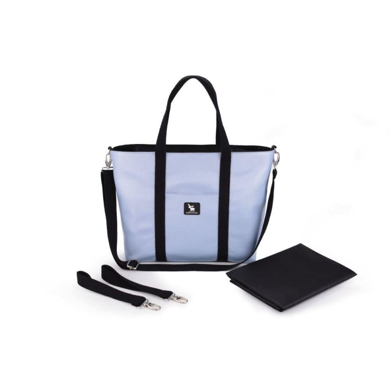 Сумка Cottonmoose для коляски Shopper 750/151 pearl blue leather блакитний