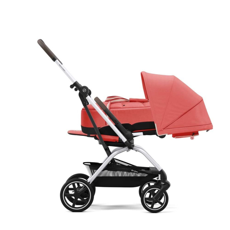 Прогулянкова коляска Cybex Eezy S Twist+ 2 SLV Hibiscus Red з бампером