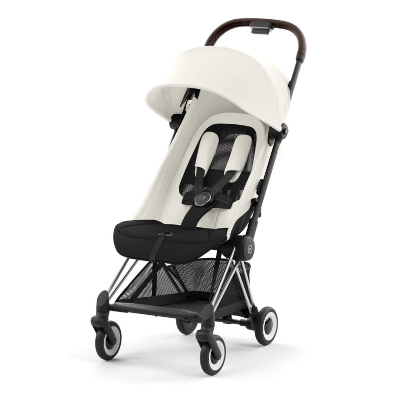 Прогулянкова коляска Cybex Coya Chrome Dark Brown/Off White