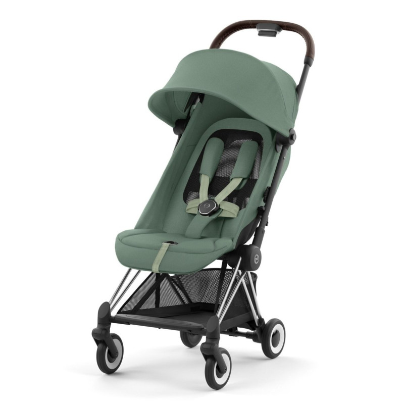 Прогулянкова коляска Cybex Coya Chrome Dark Brown/Leaf Green