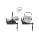 Автокрісло Cybex Cloud T-iSize Plus 0-13кг - Platinum White