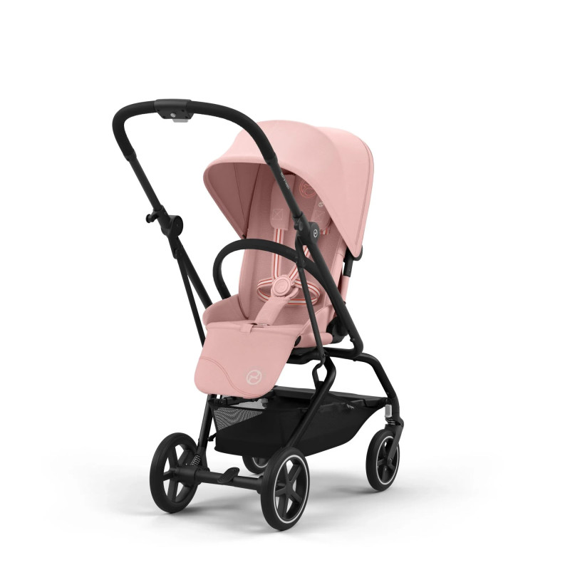 Прогулянкова коляска Cybex Eezy S Twist+ 2 BLK Candy Pink (з бампером та дощовиком)