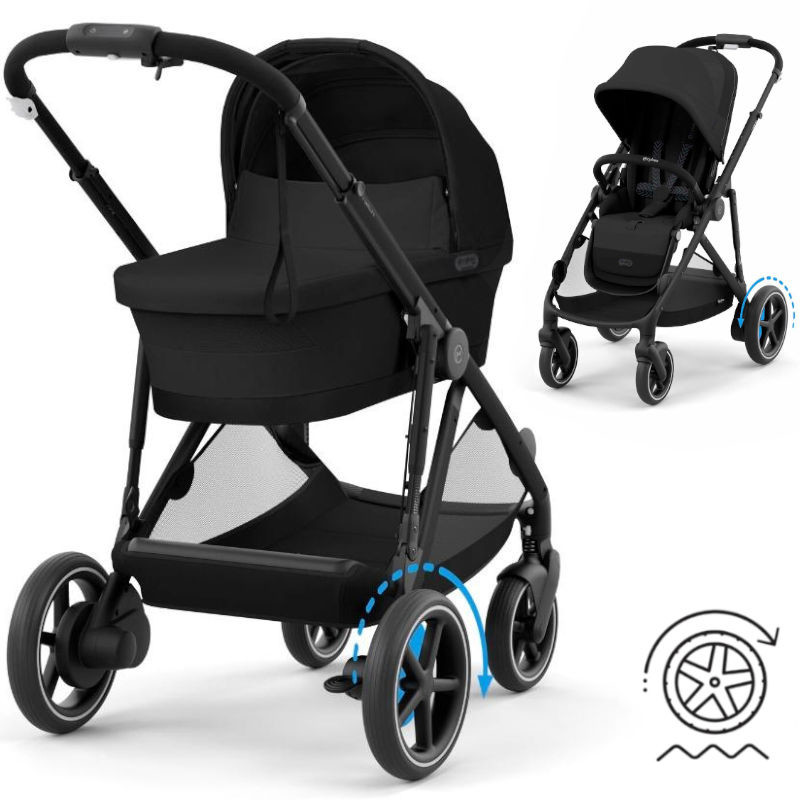 Прогулянкова коляска Cybex eGazelle S BLK Moon Black