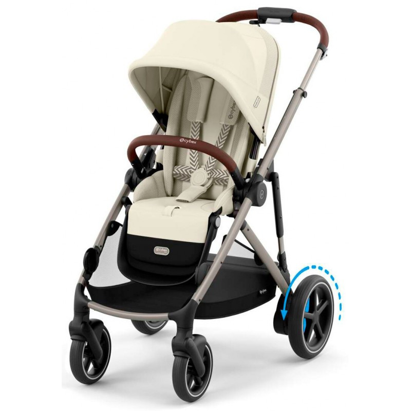 Прогулянкова коляска Cybex eGazelle S TPE Seashell Beige