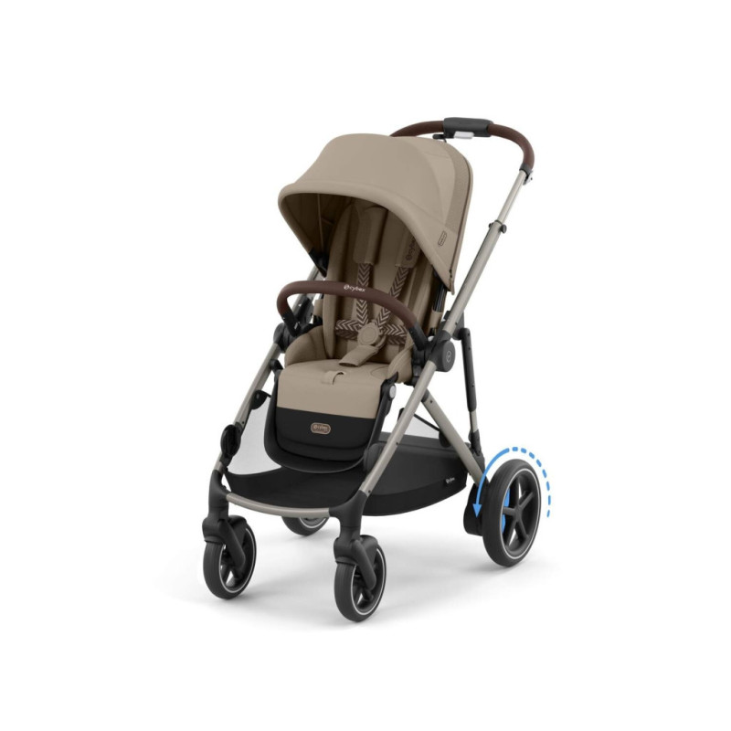 Прогулянкова коляска Cybex eGazelle S TPE Almond Beige