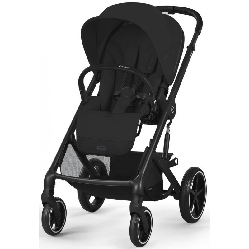 Прогулянкова коляска Cybex Balios S Lux BLK Black з бампером